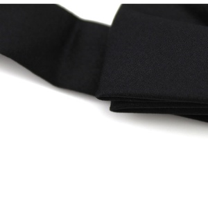 Corbata de Moño Pre-Atada de Satén Mate Tejido de Color Sólido, Hecha a Mano, Ajustable, de Poliéster, para Caballero, Fiesta, Esmoquin, Negra - Product Image 4