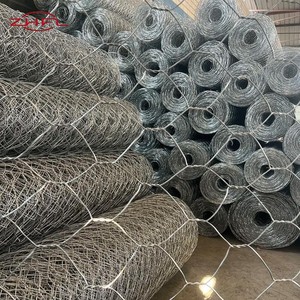 Gabion en treillis métallique avec revêtement PVC, maille hexagonale 1x1x1, en acier, durable, pour clôture - Product Image 4