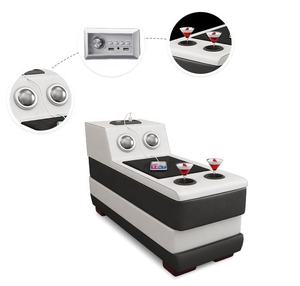 طقم أريكة فاخر متعدد الوظائف على شكل حرف U، أريكة زاوية قماشية مع مكبر صوت يو إس بي، أثاث غرفة معيشة بتصميم عصري، أريكة بـ 7 مقاعد - Product Image 5