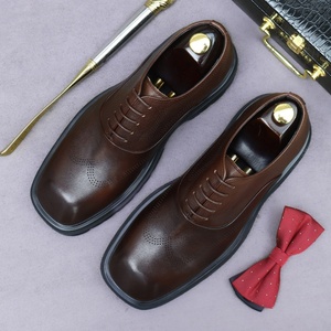 Zapatos Formales de Alta Calidad para Hombre, Hechos a Medida, Impermeables, con Cordones, Antideslizantes, Transpirables, con Diseño de Puntos, Parte Superior de Cuero - Product Image 6