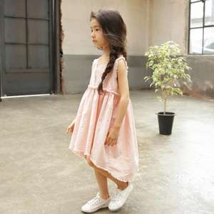 ร้านค้าออนไลน์ ชุดเดรสเด็กผู้หญิงแบบตัดเย็บพิเศษ ด้านหน้าสั้น ด้านหลังยาว - Product Image 4