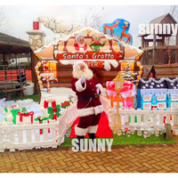 Tente gonflable Père Noël amusante et écologique en tissu Oxford pour offrir des cadeaux de bonbons, célébration pour enfants, marque Sunny