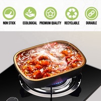Best Price Factories Food Box Disposable Tray Bake Cup Black Gold Eco Friendly Takeaway Aluminum Foil Food Packaging Container