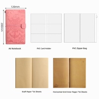 Kreatives Individuelles Notizbuch mit PU-Ledereinband, Blanko Vintage Hardcover-Tagebuch für Studiennotizen und Souvenirgeschenke