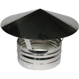 Tubo de escape de 120 mm con terminal de acero para chimenea - Product Image 1