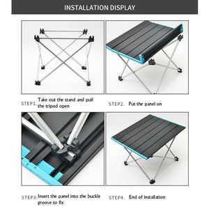 Table pliante légère de grande taille en alliage d'aluminium pour pique-nique <span class=keywords><strong>Camping</strong></span> Beach Desk Outdoor Portable With Carry Bag Travel Ger - Product Image 4