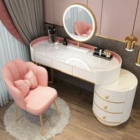 Best-seller Mobilier de Chambre Commode à Maquillage à Tiroirs Multiples Coiffeuse Vanité Grand Rangement Intérieur Maison Coiffeuse avec Miroir LED