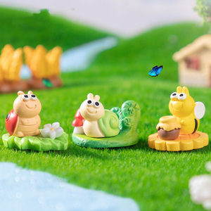 Figurines miniatures d'abeilles, escargots, coccinelles, mini-animaux en résine, figurines artisanales, ornements pour micro-paysage, décoration de jardin féerique - Product Image 2