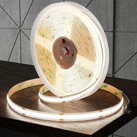 Lumière LED linéaire COB à haut lumen, DC24V, sans scintillement, 528 LED, bande lumineuse uniforme pour escalier, placard, mur, plafond, éclairage architectural