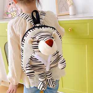 กระเป๋าเป้สะพายหลังเด็กอนุบาล ตุ๊กตาขนนุ่ม กระเป๋าการ์ตูนน่ารักสำหรับเด็กผู้หญิง กระเป๋าสะพายหลังคู่ลายป่า กระเป๋าเป้ตุ๊กตาขนนุ่ม - Product Image 5