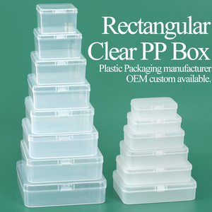 SUNSHING Custom Logo Square Plastic Craft <b>Container</b> with Lids Custom <b>Stackable</b> Jewelry Bead <b>Storage</b> Box DIY Crafting Organizer - Product Image 1