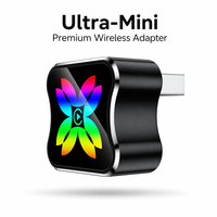 Adaptador Inalámbrico CarPlay Ultra-Mini Premium, Bluetooth Portátil, Dongle Carplay Negro para Automóvil