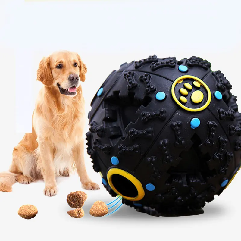 Jouets pour animaux de compagnie boule de rire jouet interactif pour chien fait des sons drôles jouet à mâcher pour chien balle grinçante pour animal de compagnie