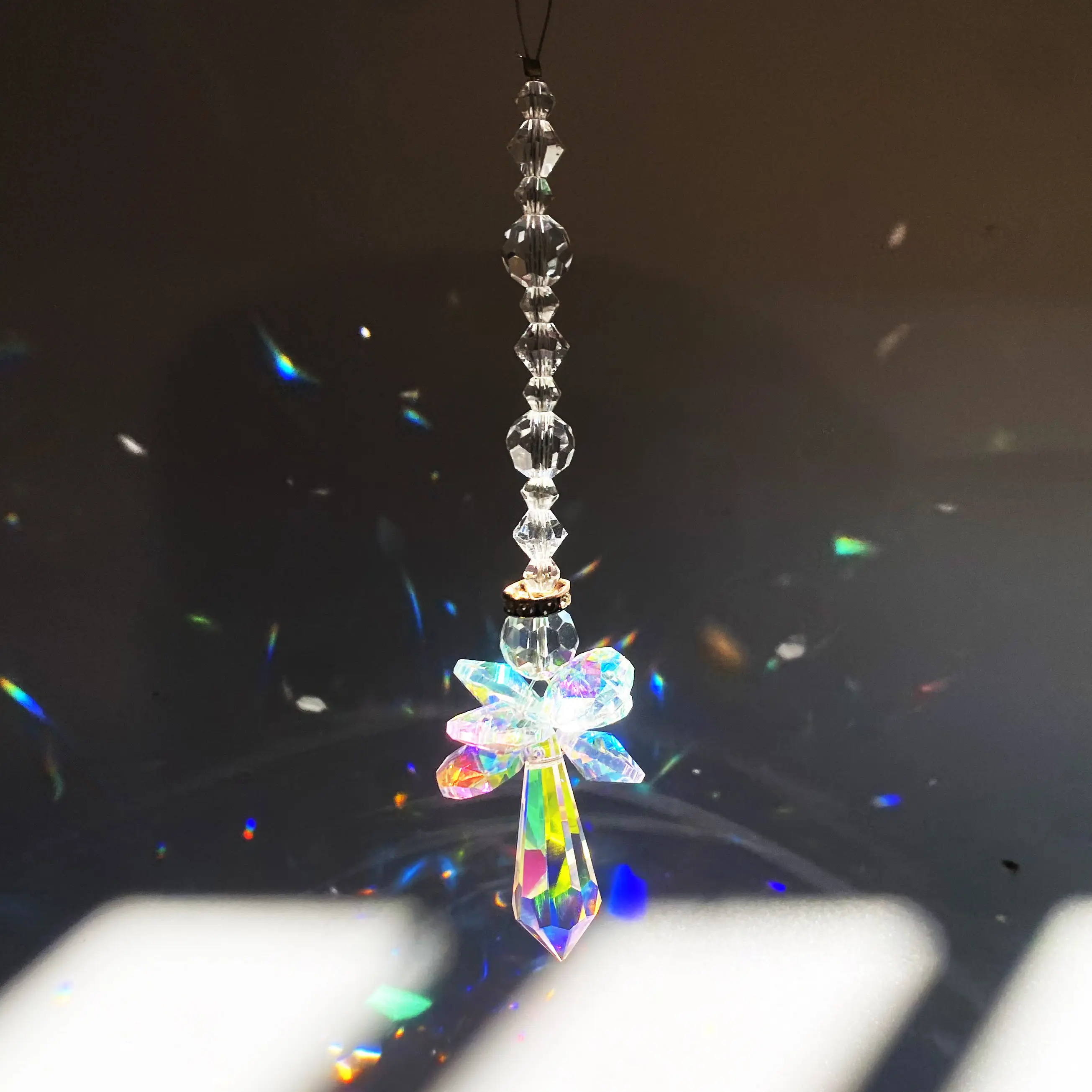 Angolo Rainbow maker di cristallo Suncatcher decorazione per la casa di cristallo prismi ciondoli a sfera per la decorazione del giardino