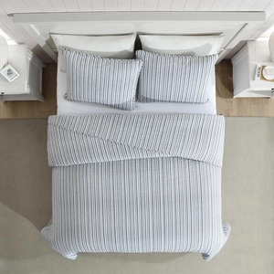 <strong>Blue</strong> <strong>and</strong> <strong>White</strong> <strong>Striped</strong> Printing Wedding Bedspread Dubai Bed Cover 3pcs Set High Quality Light Weight Quilt Bedspreads Queen king - Product Image 3