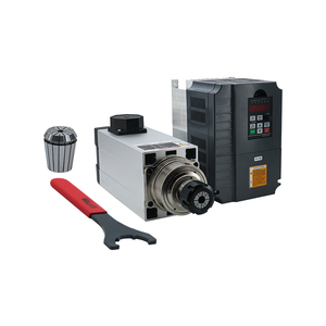 มอเตอร์แกนหมุนความเร็วสูง HLTNC 24000RPM ER32 AC กำลัง 6 กิโลวัตต์ พร้อม VFD 7.5k สำหรับงานกัดเซาะเซรามิก ระบายความร้อนด้วยอากาศ - Product Image 4