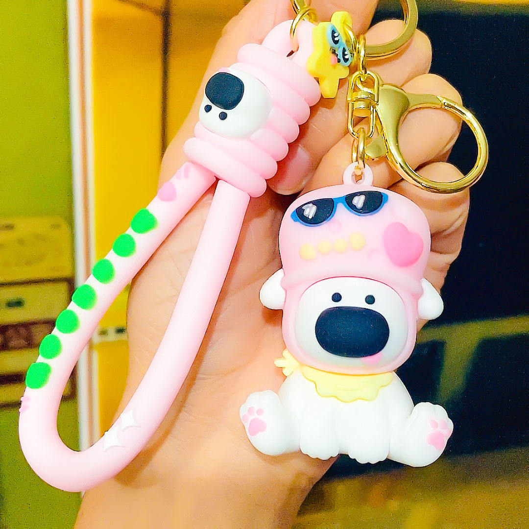 Slipper puppy pendant - pink