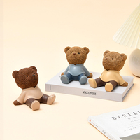 Ensemble de sculptures d'ours en résine mignonnes de style dessin animé moderne, multi-formes, pour décoration de bureau ou de salon