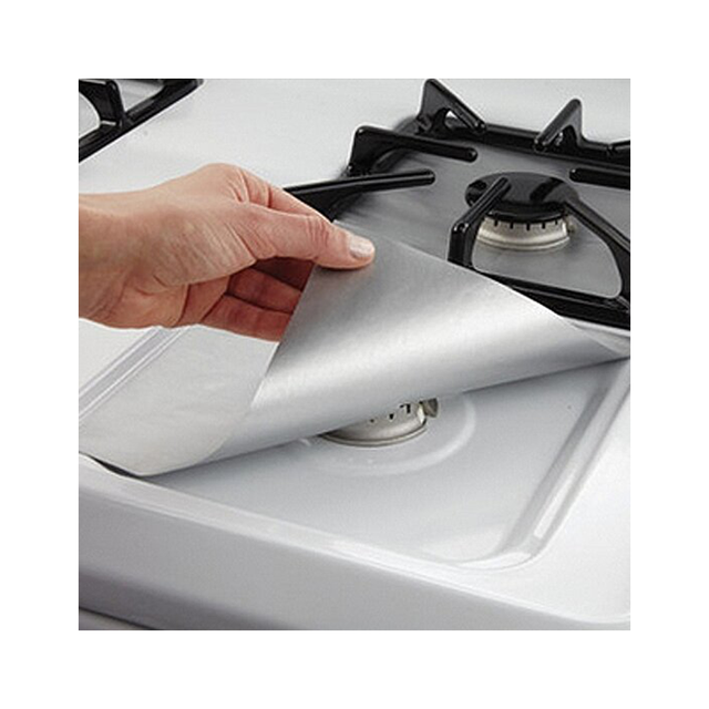 Free Sample Sliver Eco-friendly Easy Clean Stove Top burner Covers Nonstick Protector Mat