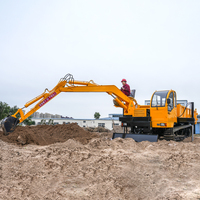 Hochwertiger Raupendumper Euro 5 CE EPA 8 Tonnen 10 Tonnen Diesel-Raupendumper Bau- und Gartenkipper mit Greifkübel
