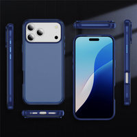 Coque 2-en-1 pour iPhone 18 17 16 Pro Max, dos plat et lisse en TPU+PC, avec bords latéraux antidérapants pour la caméra, anti-chute et anti-rayures