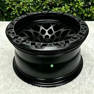 Rines <span class=keywords><strong>de</strong></span> Aleación Beadlock 17x8.5 ET0 5x127 Bronce Negro para Todoterreno, Compatibles con <span class=keywords><strong>Jeep</strong></span> Wrangler JK JL Gladiator Grand Cherokee 4x4 QS1356TP - Product Image 3