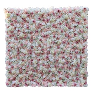 Panneau floral romantique en fleurs d'ivoire, de rose bordeaux et de autres fleurs pour la cérémonie de mariage et la décoration de la réception. - Product Image 6