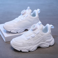 Baskets de sport blanches respirantes et légères en maille pour enfants de grande taille – Nouveau style de chaussures décontractées pour garçons