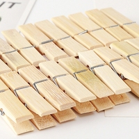 Pinces à linge et à café multifonctions en bambou naturel de haute qualité, en bois, en pack