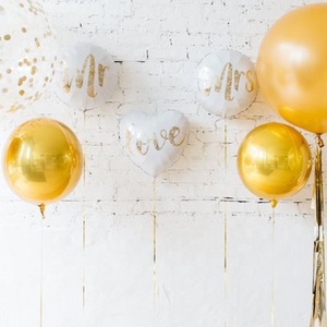 Hot Sale 18inch Mr Mrs Gold Glitter <strong>White</strong> <strong>Balloon</strong> Foil Helium <strong>Balloon</strong> for Wedding Party Hen Party <strong>Balloons</strong> Decoration - Product Image 2