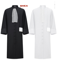 Robe de juge noire, Toge, Robe d'avocat, Costume de graduation, Costume d'Halloween, Tenue judiciaire, Robe de procureur
