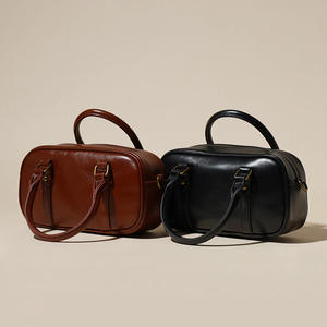 2025 new head layer cowhinskin all go shoulder bag small retro inclined across women's bag fashion handbag simple handbag - Product Image 5