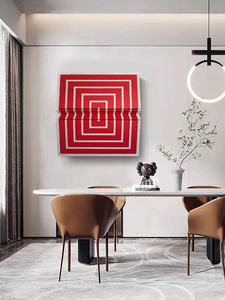 Hiện đại đơn giản <span class=keywords><strong>3D</strong></span> khắc trang trí nghệ thuật sang trọng trừu tượng bức tranh điêu khắc phong cảnh in trên vải với cơ sở cho trang trí nội thất - Product Image 4