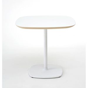 Tavolo da pranzo con Base in ghisa bianca con piano laminato multistrato 75x60cm in stile moderno per Bar e sala da pranzo - Product Image 4