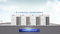 Systèmes VRF multi-split Carrier, climatiseurs modulaires à onduleur DC, connexion de 64 unités intérieures, débit de réfrigérant variable