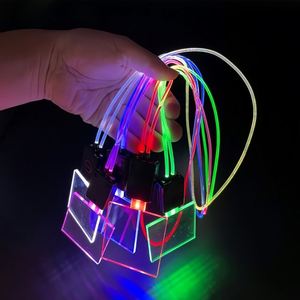 Custom Logo Music Festival Work ID Card Business Card Night <b>Light</b> Acrylic LED Flash <b>Light</b> Hanging <b>Rope</b> Name Label Badge for Bar - Product Image 2