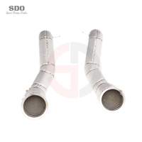 Downpipe Knalpot Katalis Baja Tahan Karat 304 SD 1.5mm untuk McLaren GT 4.0T 2019-2023 100/200/300Cell Tahan Suhu Tinggi Dengan Pelindung Panas
