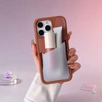 Coque de téléphone avec gloss à lèvres, minimaliste, en silicone, antichoc pour iPhone