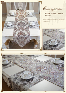 Mantel Individual <span class=keywords><strong>de</strong></span> estilo europeo <span class=keywords><strong>de</strong></span> alta calidad, tapete con flores, Jacquard, <span class=keywords><strong>plateado</strong></span>, para <span class=keywords><strong>mesa</strong></span> <span class=keywords><strong>de</strong></span> comedor - Product Image 5