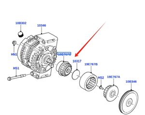 LR025968 LR001470 per Land Rover Freelander 2 2006-2014 generatore puleggia posteriore albero generatore AC parti automobilistiche di alta qualità - Product Image 6
