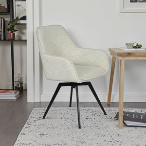 JL, Envío Gratis, silla de comedor giratoria Beige, silla de ocio de tela para el hogar para sala de estar o dormitorio, venta al por mayor barata con pierna - Product Image 4