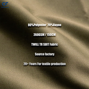 Tissu de costume en polyester/viscose tissé uni super doux, écologique, antistatique, poids moyen, 80/20, pour vêtements garçons et filles - Product Image 2