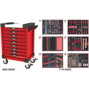 ULTIMATE Chariot à outils en fer rouge à 9 tiroirs 429 outils pour ateliers de garage usines ateliers OEM & OBM personnalisable - Product Image 1