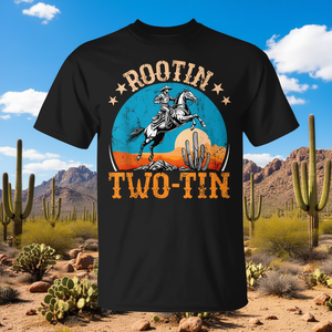 Rootin Two-Tin Western Cowboy - Camiseta de cumpleaños para niños de 2 años - Product Image 3