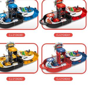 Montaje educativo para niños, pista <span class=keywords><strong>de</strong></span> Ciudad <span class=keywords><strong>de</strong></span> aleación, juguetes <span class=keywords><strong>de</strong></span> estacionamiento, juguetes <span class=keywords><strong>de</strong></span> ranura, plataforma giratoria, mochila elevadora, coche, estacionamiento <span class=keywords><strong>de</strong></span> juguete - Product Image 4