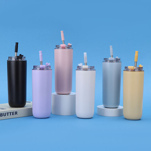 304 in acciaio inox portatile paglia tazza Anti-goccia sottovuoto isolato Thermos per ufficio Business moderno di alta apparenza per i viaggi - Product Image 2