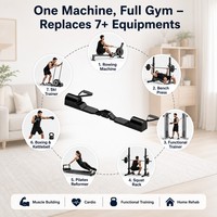 Gimnasio Portátil Inteligente para el Hogar, Dispositivo de Fuerza con 10 Funciones, Resistencia Motorizada, Correa de Plástico y Aleación de Aluminio para Acampar al Aire Libre