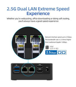 New 12th Gen <span class=keywords><strong>Mini</strong></span> PC windows11 Intel N95 N100 Bộ vi xử lý 8GB DDR4 4800Mhz 256GB <span class=keywords><strong>Pocket</strong></span> 12V kép Lan <span class=keywords><strong>mini</strong></span> máy tính - Product Image 6