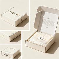 Boîte d'emballage élégante pour vêtements et chaussures, finition noire mate de luxe, design esthétique, service cadeau, boîte en carton ondulé noir élite
