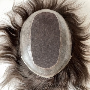 Nuevo estilo australiano de encaje y base de PU, tamaño de la base 7*9 pulgadas # Tupé de 4 colores en tono marrón para hombre - Product Image 2